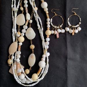 Handmade necklace and earring bundle new / unworn